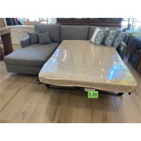 L shape sofa with double size mattress